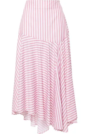 Viktor & Rolf Volant striped asymmetric skirt