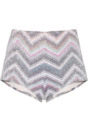 Missoni Sequined zigzag mini shorts