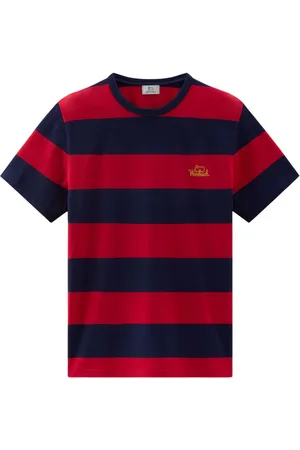 Woolrich Logo-print striped T-shirt