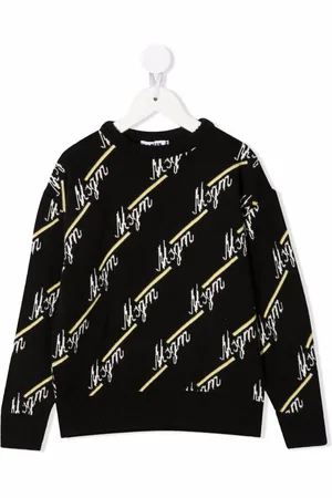 Msgm Intarsia-knit logo jumper