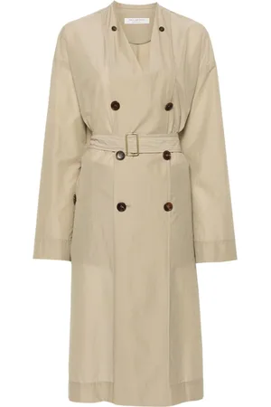 Serafini Crepe double-breasted coat
