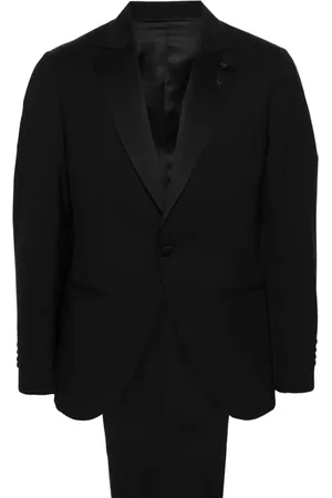 LARDINI Brooch-detail single-breasted suit