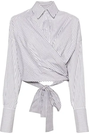 Viktor & Rolf Cropped wrap striped shirt