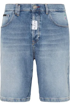 Philipp Plein Logo-appliqué denim shorts