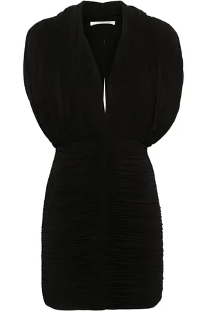 Serafini V-neck ruched dress