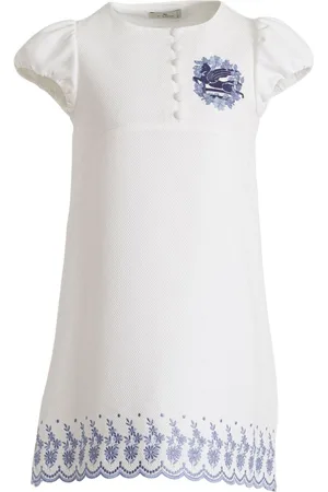 Etro Pegaso-embroidered cotton dress