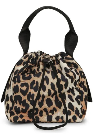 Ganni Leopard-print tote bag