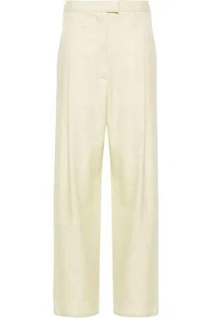 Serafini Chambray pleated straight trousers