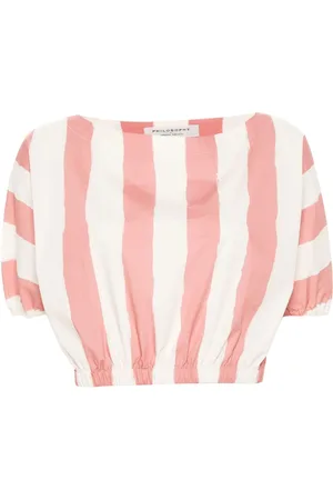Serafini Striped poplin blouse