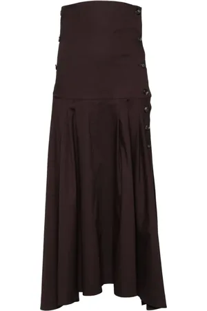 Serafini Pleat-detail skirt