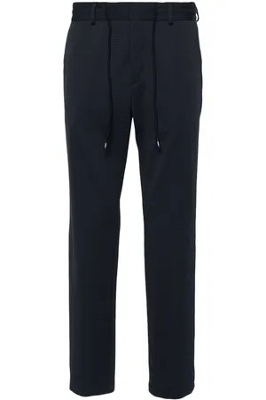 HUGO BOSS Seersucker slim-fit trousers
