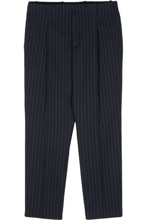 Maison Kitsuné Pinstriped tapered trousers