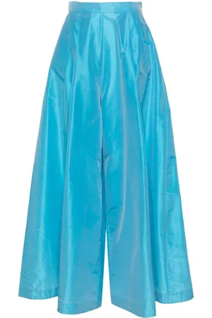 Viktor & Rolf Mid-rise taffeta palazzo trousers