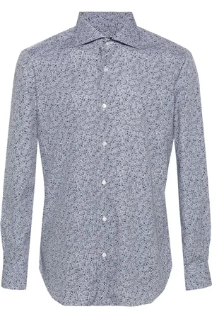 BARBA Floral-print cotton shirt