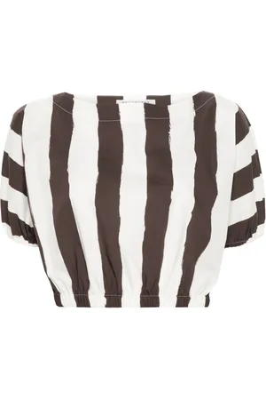 Serafini Striped poplin blouse