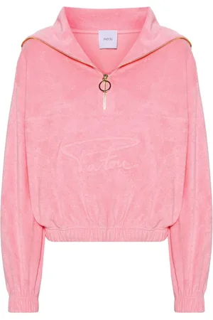Patou Half-zip terrycloth hoodie