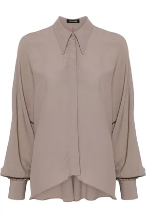 Styland Batwing-style crepe shirt