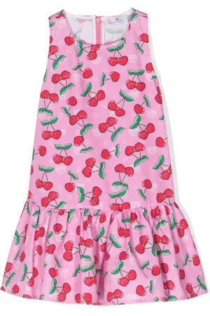 Chiara Ferragni Cherry-print poplin flared dress
