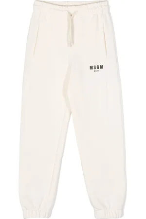 Msgm Logo-print cotton trousers