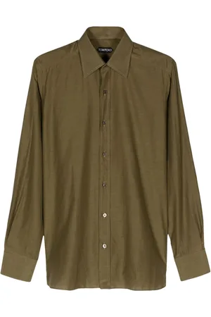 Tom Ford Long-sleeve silk blend shirt