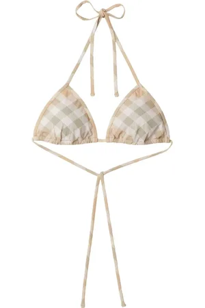 Burberry Checked triangle bikini top