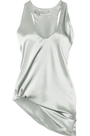REV Asymmetric satin tank top
