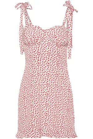 ROTATE Heart-print flared minidress