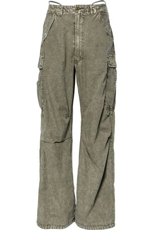 R13 Garment-dyed cotton trousers