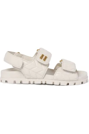 Farfetch Miu Miu Leather Thong Sandals - Farfetch