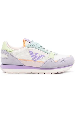 Emporio Armani Logo-patch panelled sneakers