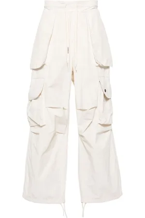 A PAPER KID Logo-patch cargo trousers