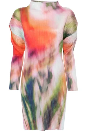 PLEATS PLEASE ISSEY MIYAKE Tie-dye pleated minidress