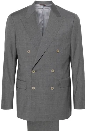 CANALI Double-breasted wool suit