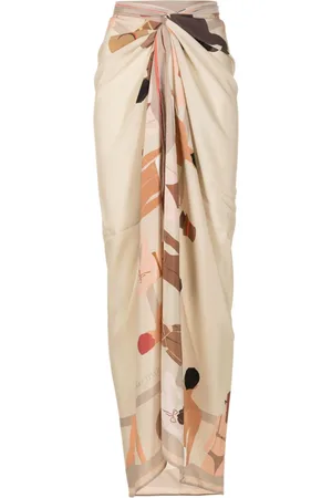 AMIR SLAMA Graphic-print silk cover-up