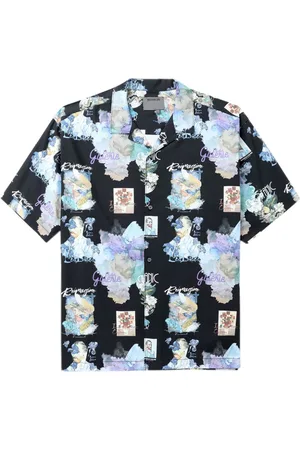 Musium Div. Graphic-print cotton-blend shirt