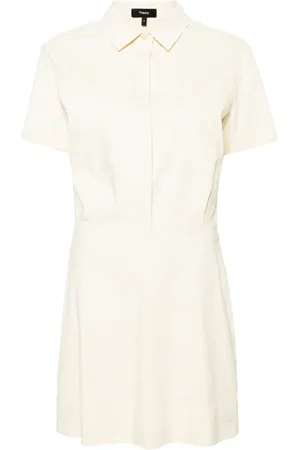 THEORY A-line button-up minidress