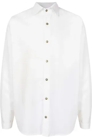 AMIR SLAMA Pattern-jacquard linen blend shirt
