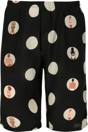 AMIR SLAMA Polka dot-print deck shorts