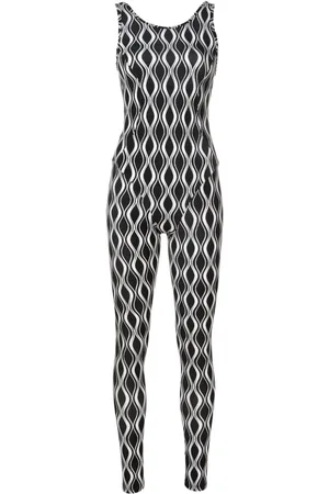 AMIR SLAMA Graphic-print cut-out jumpsuit