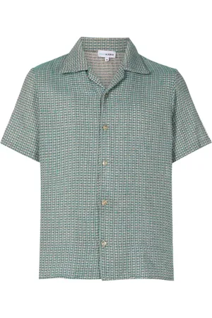 AMIR SLAMA Logo-engraved jacquard shirt