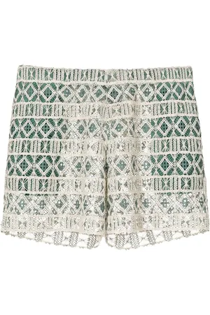 AMIR SLAMA Embroidered cotton shorts