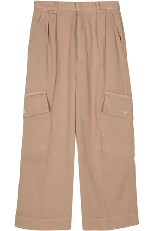 ..,MERCI Pleat-detail cropped trousers