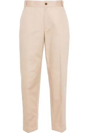 Maison Kitsuné Logo-embroidered cotton trousers