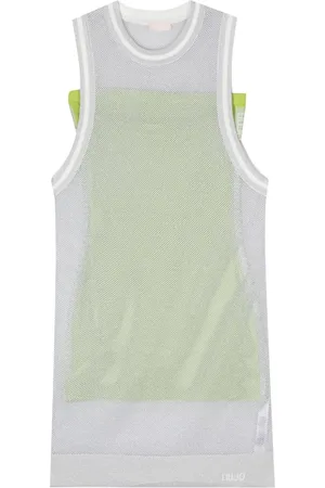 Liu Jo Layered logo-jacquard mini dress