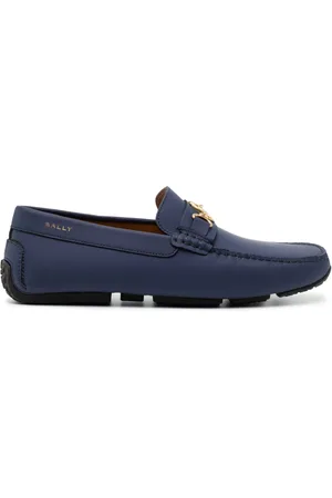 Bally Emblem-plaque leather driving shoes