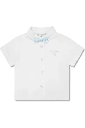 PATACHOU Check-bow short-sleeve shirt