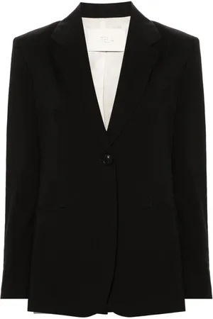 TELA Interwoven cotton-blend blazer