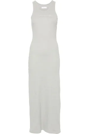 Paco rabanne Logo-patch maxi dress