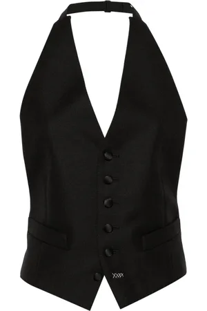 Maison Margiela Open-back piqué waistcoat