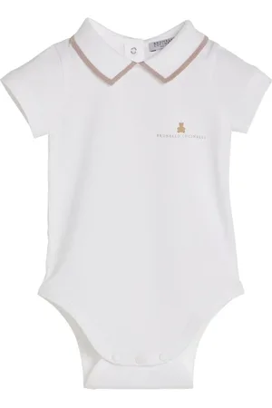 Brunello Cucinelli Teddy bear-print cotton bodysuit